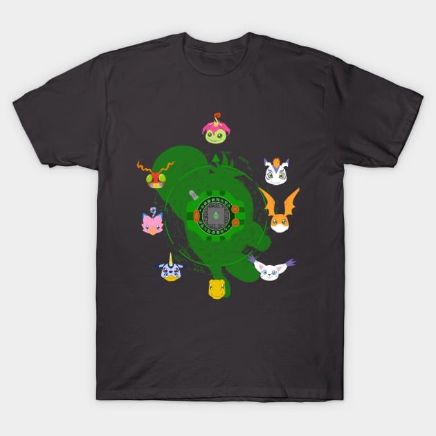 Digi Roulette, green T-Shirt by ManuLuce